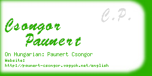 csongor paunert business card